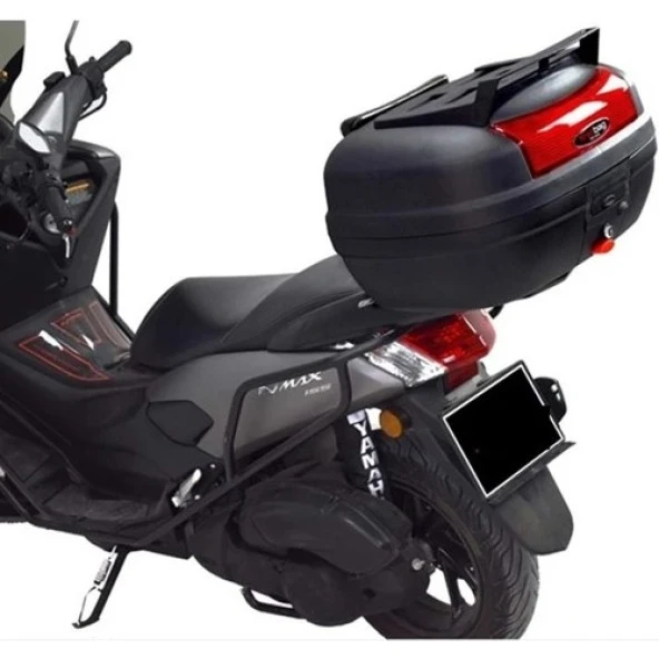 Motosiklet Kurye Arka Top Case Çanta Reflektörlü Kilitli Motor Çantası Bagaj Hacim 48 Litre Kapasite