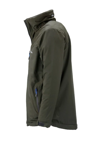 Erkek Dik Yaka içi Polarlı Haki Mont - 3