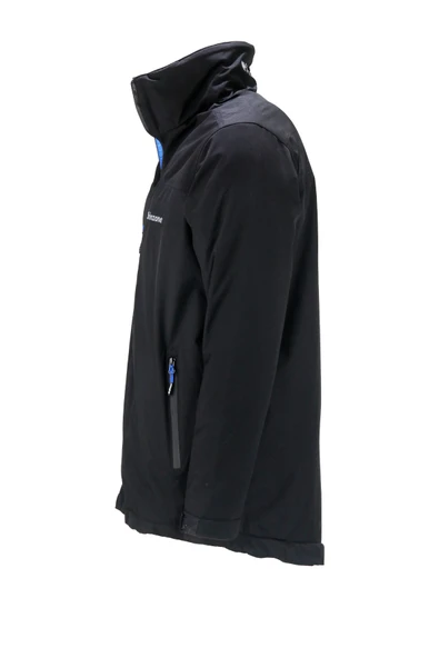 Erkek Dik Yaka içi Polarlı Siyah Mont - 3