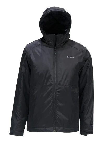 Erkek Kapitone Kapüşonlu Siyah Mont