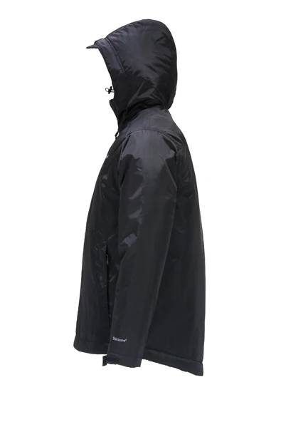 Erkek Kapitone Kapüşonlu Siyah Mont - 2