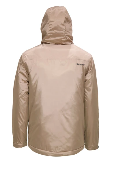 Erkek Kapitone Kapüşonlu Bej Mont - 3