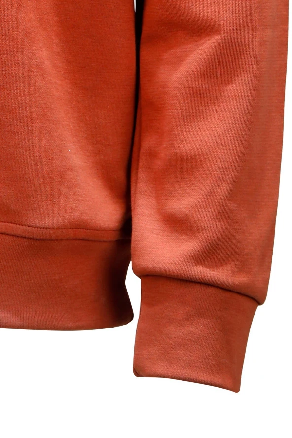 Erkek Standart Fit Bisiklet Yaka Baskılı Pamuklu Kiremit Sweatshirt - 3