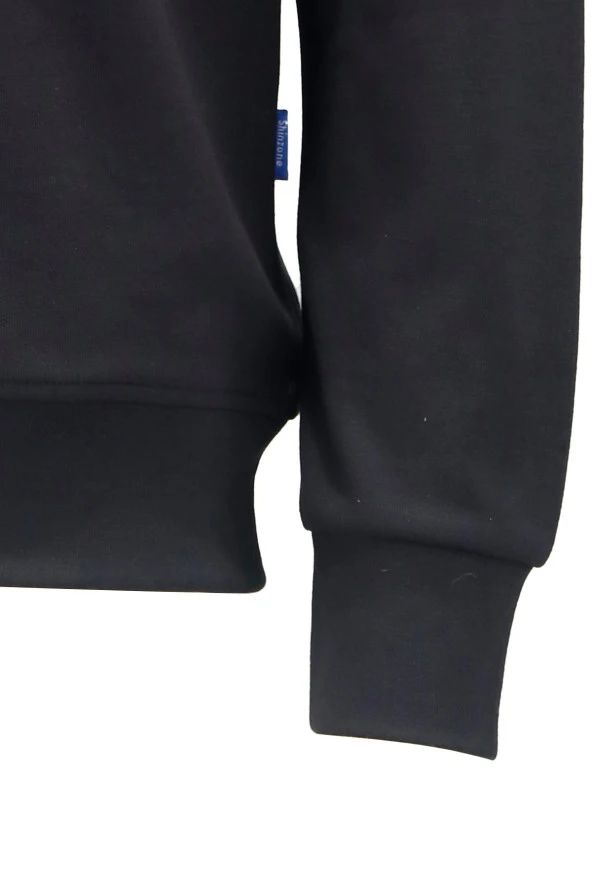 Erkek Standart Fit Bisiklet Yaka Baskılı Pamuklu Siyah Sweatshirt - 4