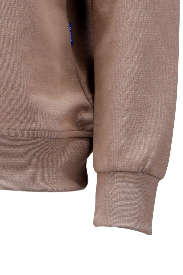 Erkek Standart Fit Bisiklet Yaka Baskılı Pamuklu Sütlü Kahve Sweatshirt - 4