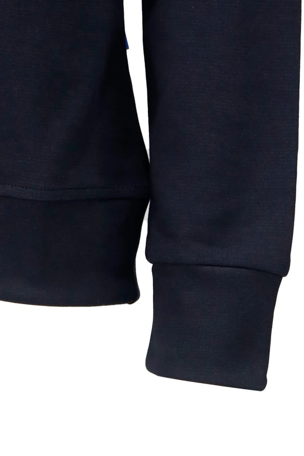 Erkek Standart Fit Bisiklet Yaka Cep Fermuarlı Siyah Sweatshirt - 4