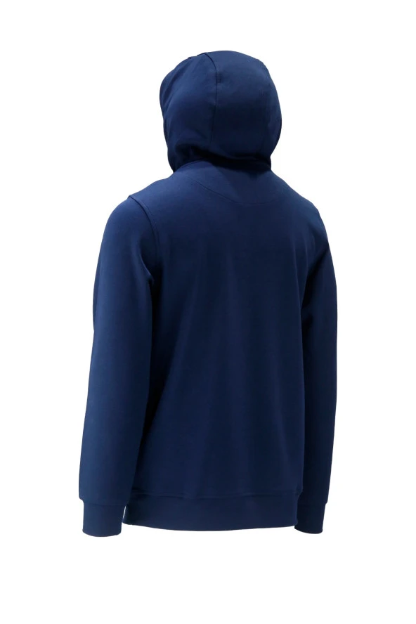 Erkek Standart Fit Kapüşonlu Cepli Koyu Sweatshirt - 2