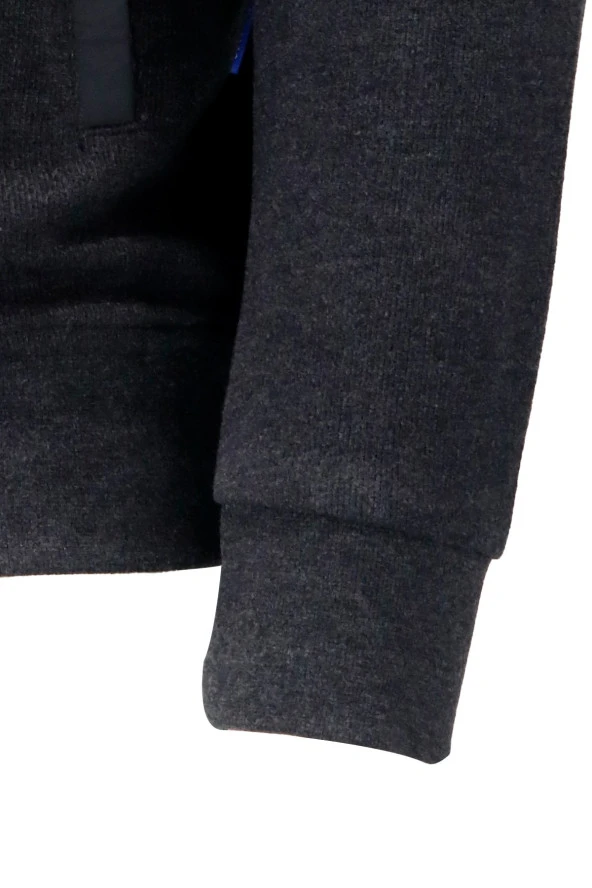 Erkek Standart Fit Kol Cepli Fermuarlı Füme Sweatshirt - 4