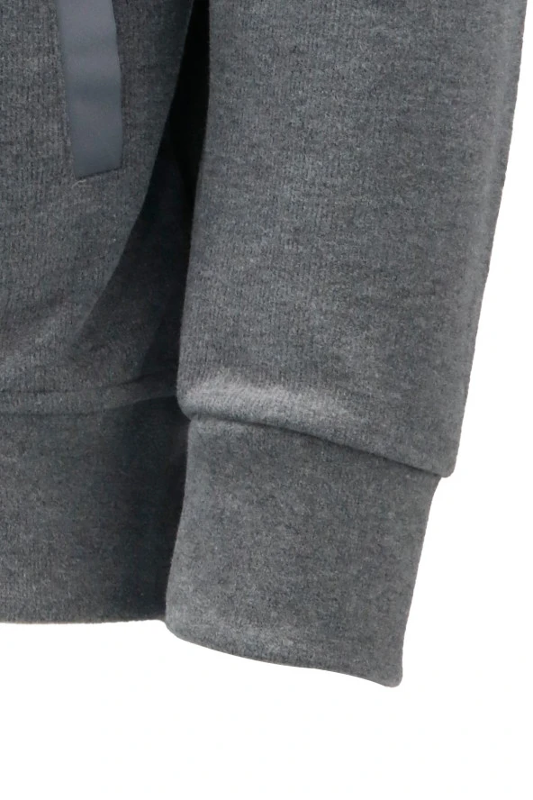 Erkek Standart Fit Kol Cepli Fermuarlı Gri Sweatshirt - 4