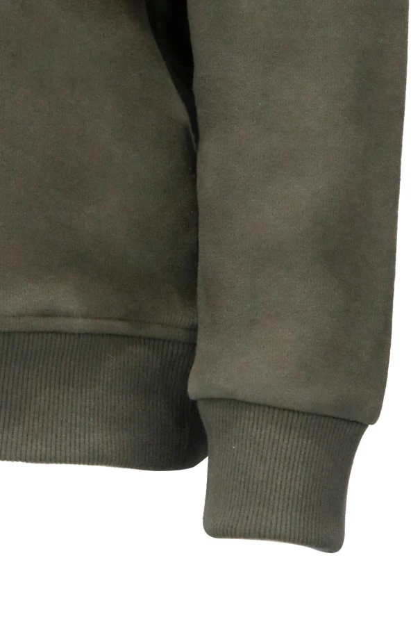 Erkek Standart Fit Yarım Fermuarlı Haki Sweatshirt - 2