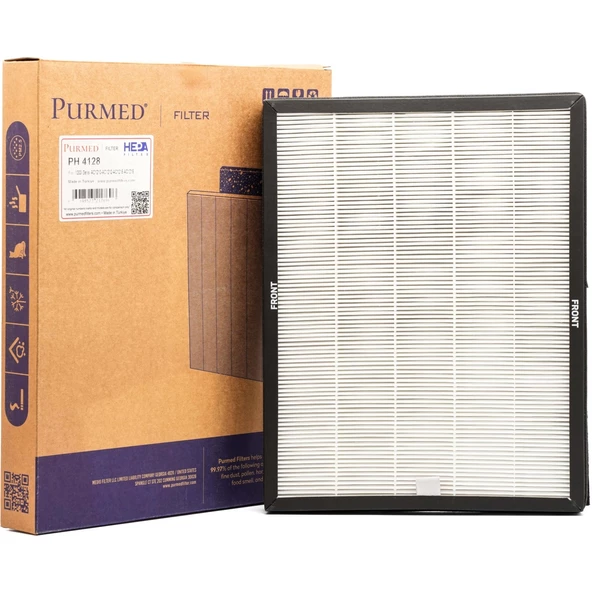 Purmed Philips 1000I Serisi AC1210/ AC1212/ AC1216/ AC1215 Hava Temizleyici Uyumlu Hepa + Karbon Filtre