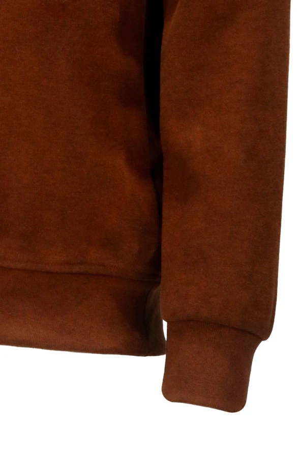 Erkek Standart Fit Yarım Fermuarlı Kiremit Sweatshirt - 3