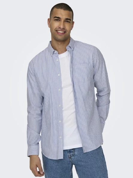 ONLY&SONS Erkek Çizgili Gömlek 22027766