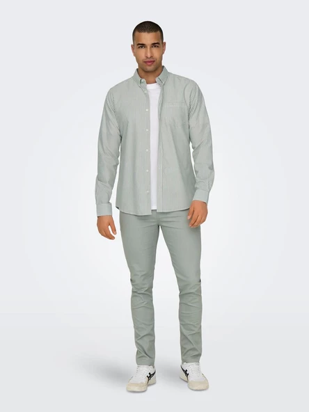 ONLY&SONS Erkek Çizgili Gömlek 22027766 - 3