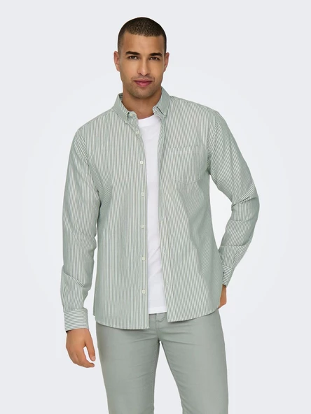 ONLY&SONS Erkek Çizgili Gömlek 22027766