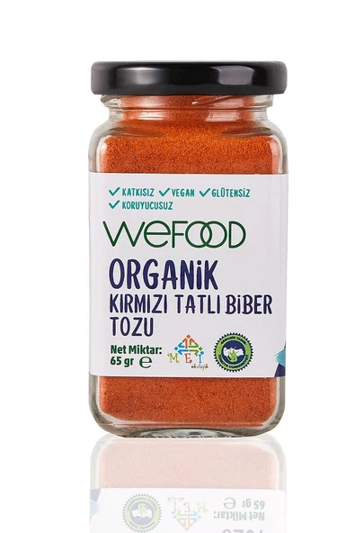 Organik Kırmızı Tatlı Biber Tozu 65 gr