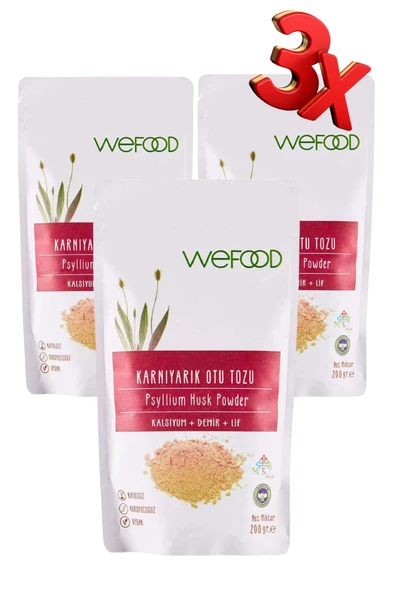 Karnıyarık Otu (Psyllium) Tozu 200 gr. 3'lü