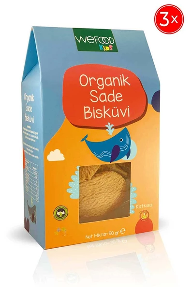 Kids Organik Sade Bisküvi 50 Gr (tereyağlı) 3'lü