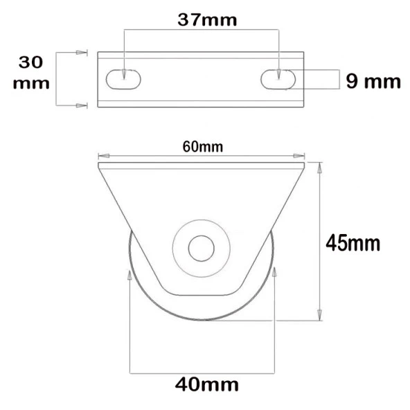 Aletçantam 40mm Bilyalı Rulmanlı Kepli Makara Sürgülü Kapı Ray Tekeri - 4