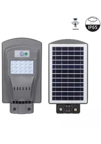 Cata 30W Solar Sensörlü LED Sokak Lambası - Beyaz Işık 6500K - IP65 Su Geçirmez - CT-4690