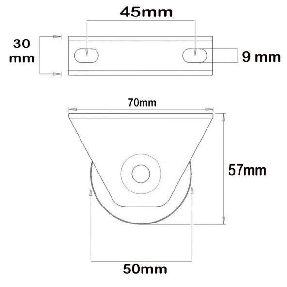 Aletçantam 50mm Bilyalı Rulmanlı Kepli Makara Sürgülü Kapı Ray Tekeri - 4