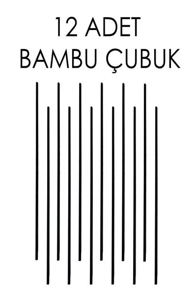 Bambu Oda Kokusu Çubuğu 20 cm 12 Adet - Ilgaz Doğal Siyah Bambu Çubukları