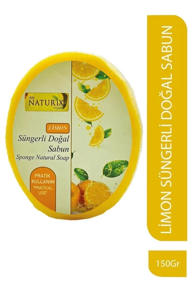 Limon Süngerli Sabun 150 Gr Naturix Doğal Limon Soap - Peeling Etkili Cilt Arındırıcı