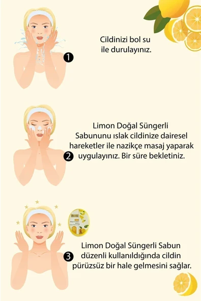 Limon Süngerli Sabun 150 Gr Naturix Doğal Limon Soap - Peeling Etkili Cilt Arındırıcı - 3