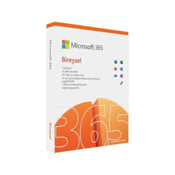 Microsoft 365 BIREYSEL TR/ENG WIN/MAC 1 YILLIK LISANS QQ2-01451