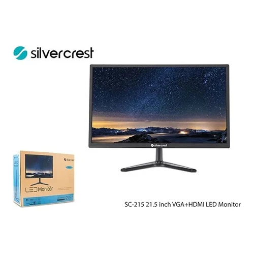 Silver Crest 21.5 SC-215 Wide Screen 1 MS 60 Hz VGA+HDMI Led Monitör HC