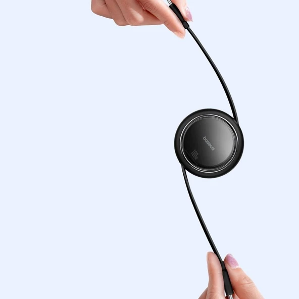 Baseus 100W Süper Hızlı 1 Metre Makaralı Uzayabilen Type C To Type C Şarj ve Data Kablosu, Geri Çekilebilen Karışmaz - 5