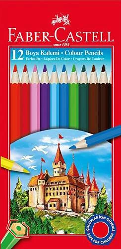 Faber-Castell Karton Kutu Boya Kalemi 12 Renk Tam Boy