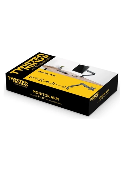 Twisted Minds TM-25-C06 Gaz Amortisörlü Düz/Kavisli Ekran 17"- 27" Max 6,5kg Tek Monitör Kolu - 5