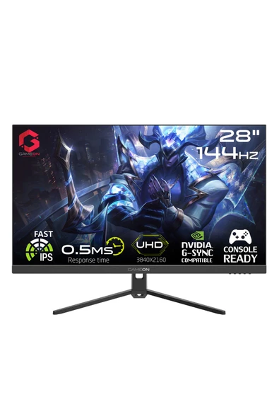 GAMEON 28" IPS 4K UHD 144Hz 2.1 HDMI Siyah Oyuncu Monitörü