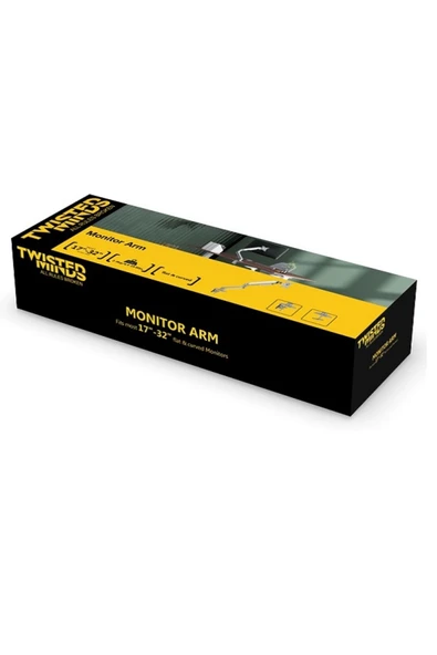 Twisted Minds TM-63-C06 Mekanik Amortisör Düz/Kavisli Ekran 17"-32" Max 9 Kg Tek Monitör Kolu - 5