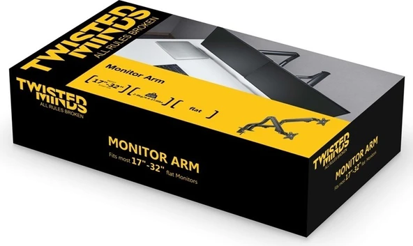 Twisted Minds TM-71-C012 Mekanik Amortisör Düz Ekran 17"- 32" Max 2x 8kg İkili Monitör Kolu - 5