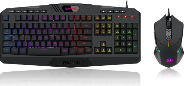 Redragon S101-5 Oyuncu RGB Klavye + Mouse K503RGB + M601RGB