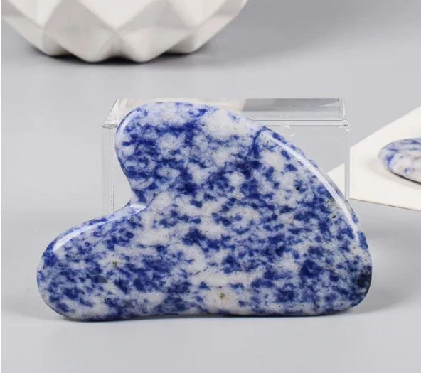 Güzellik Doğal taş Sodalit Yüz Masaj Çakra Cilt Bakım Reiki Kadın - 9