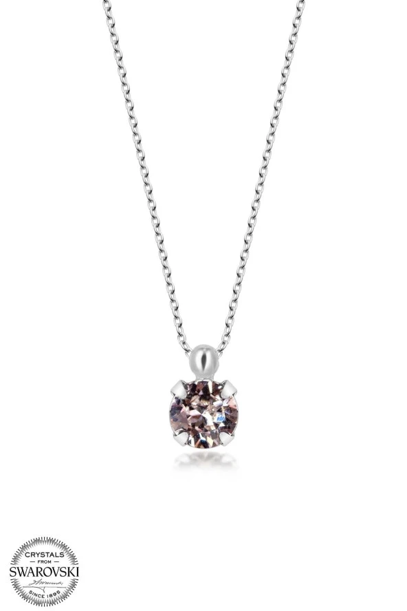 Swarovski Crystal Kadın Küçük SS Gümüş Kolye - 1