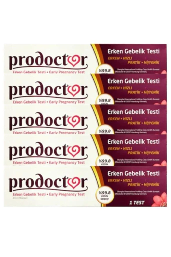 Prodoctor Pratik Erken Gebelik Testi 5'Li PAKET (SKT:10/2025)