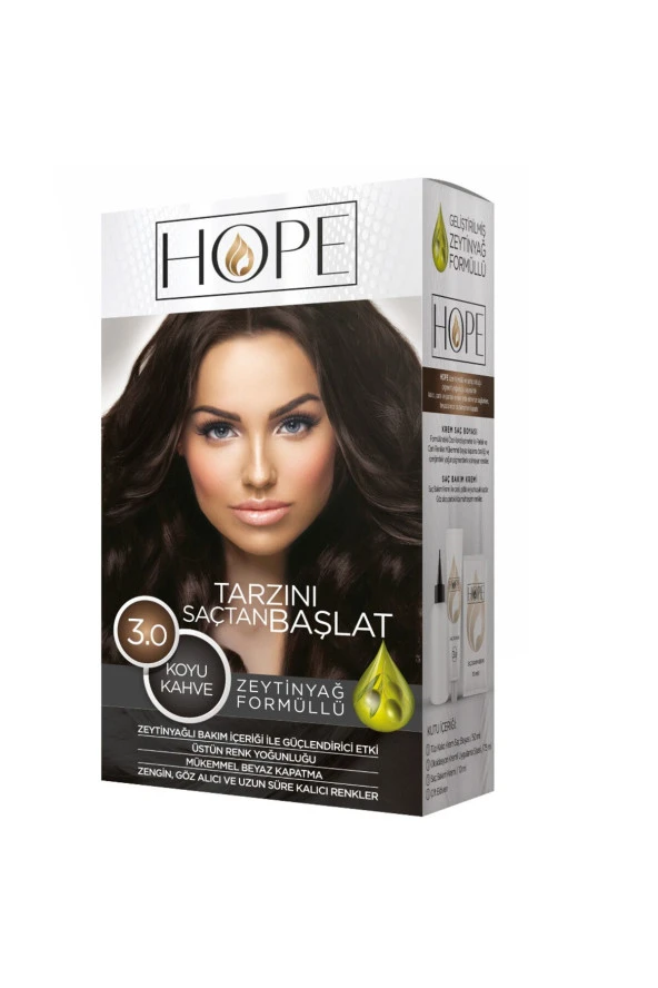 HOPE Saç Boyası 3.0 Koyu Kahve Renk