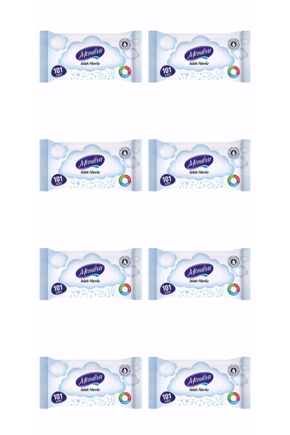 MENDİVA Islak Havlu 101 Adet 8 Paket