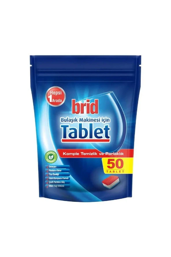 BRİD Bulaşık Makinesi Deterjanı Tableti 50 Li