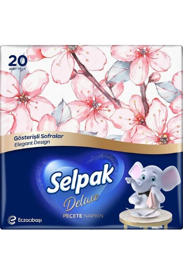 SELPAK Deluxe Peçete 20'Li 5 Adet