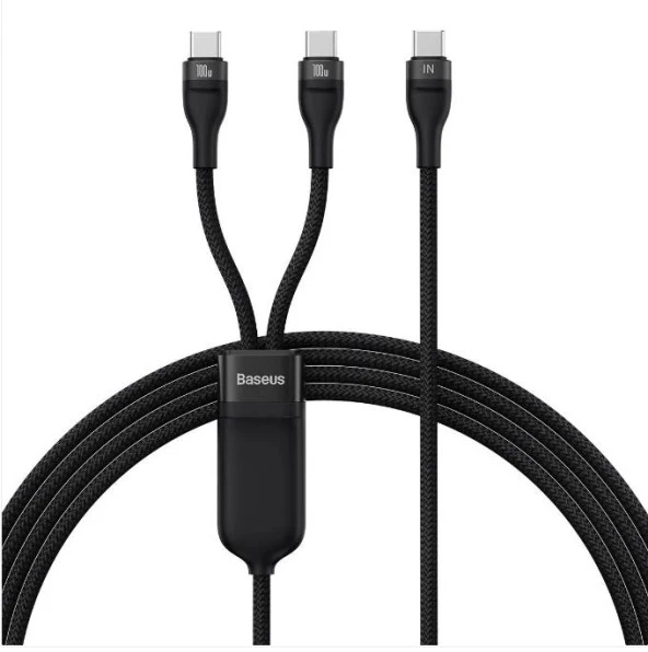 Baseus Super Şarj 150Cm 2in1 100W Type-C Şarj Kablosu Laptop Macbook Şarj Nintendo Switch Şarj Kablo