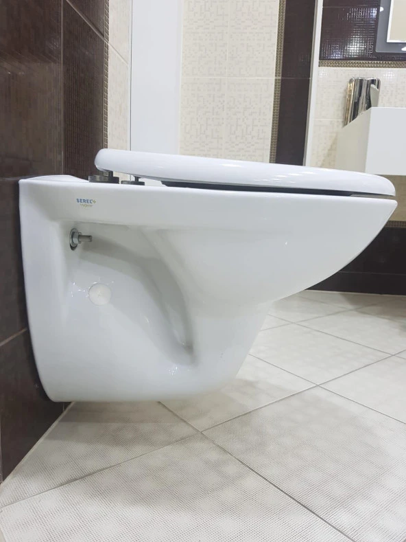 Serel Basic 52 cm Asma Klozet+Serel Fulya Akdeniz Thermoplast Klozet Kapağı - 4