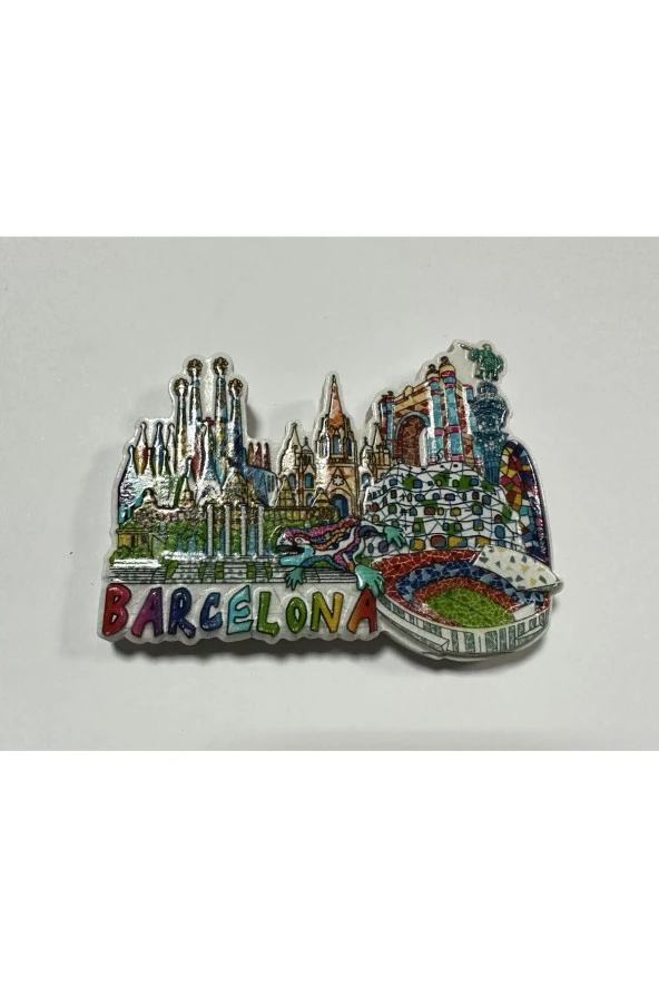 Barcelona kolleksiyonluk polyester magnet