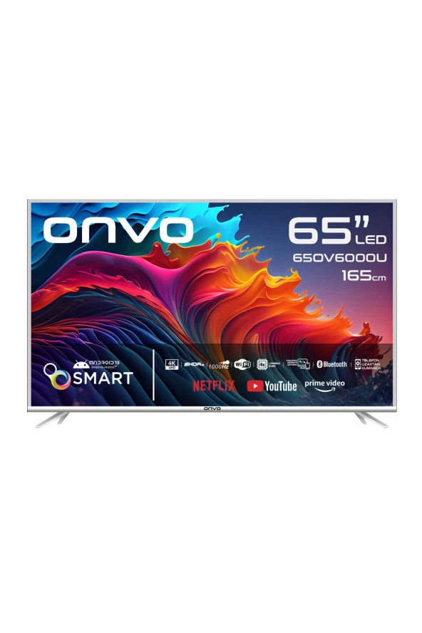 Onvo 65OV6000U 4K Ultra HD 65" 165 Ekran Uydu Alıcılı Android Smart LED TV
