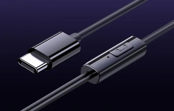 Baseus Süper Ses Sistemli Type C Kablolu Mikrofonlu Kulaklık, HİFİ Ses, HD Mikrofonlu Type C Kulaklık - 4