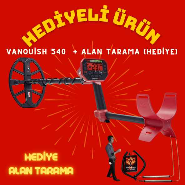 Minelab Vanquish 540 Dedektör + Hediye Alan Tarama